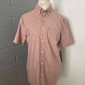 Volcom Men's Everett Oxford Casual Button Down in Light Pink